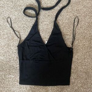 Black halter top